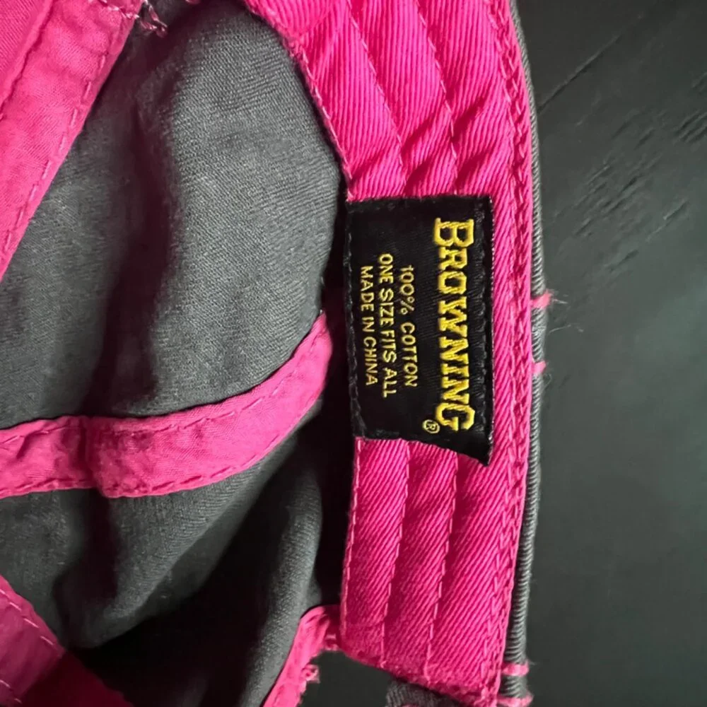 Browning‎ Women OS Grey Pink Tan Adjustable Cotton Hat